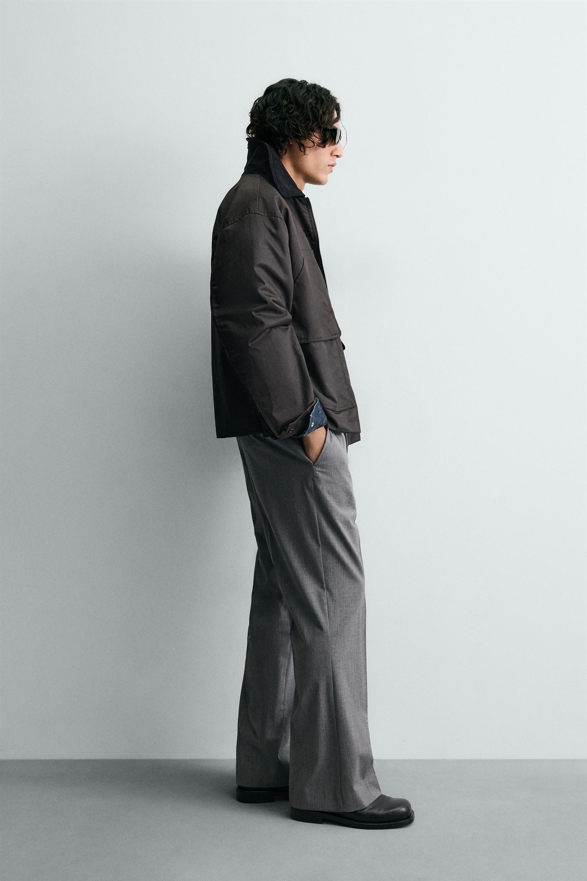 BLOUSON FINI CIRÉ À COL BIMATIÈRE